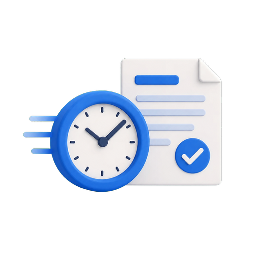Horloge illustrant le gain de temps administratif